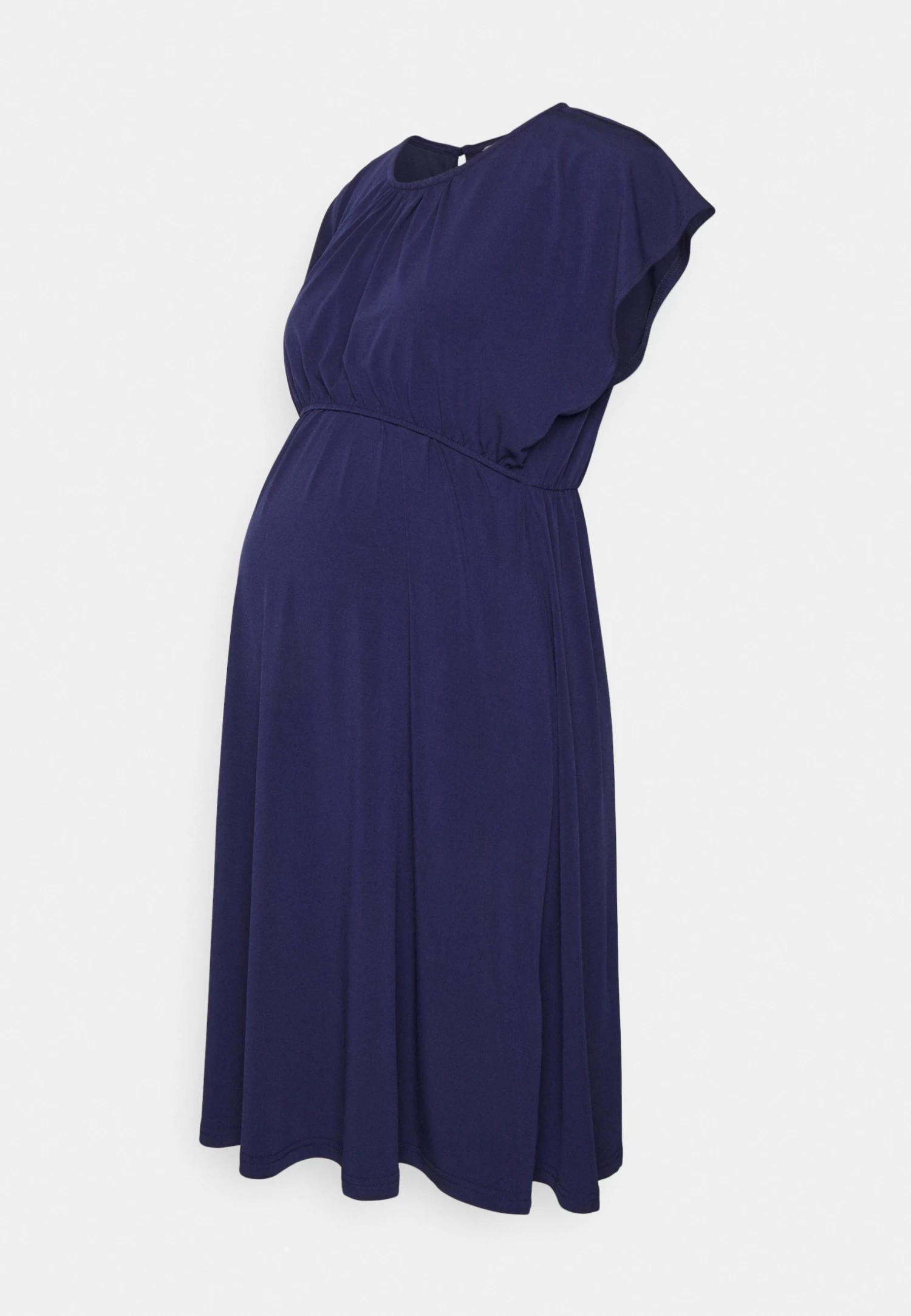 Fit And Flare Flowy Dropped Shoulder- Jerseyjurk - Dark Blue - Afbeelding 5