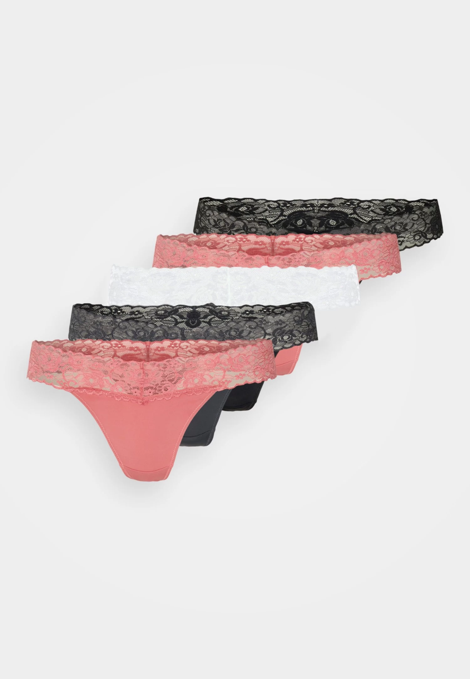 Anna Field 5 Pack - String - Pink/Black - Afbeelding 6