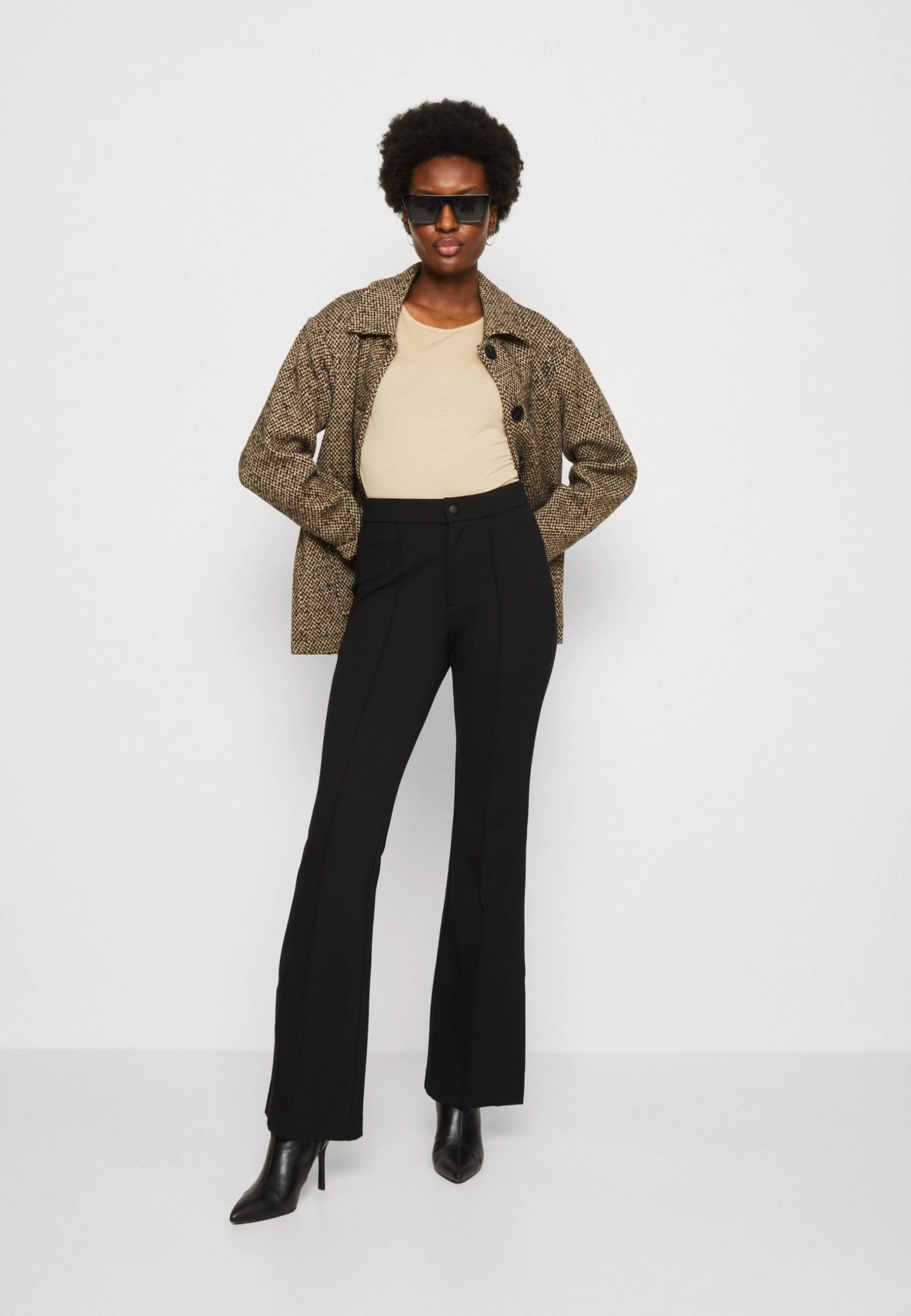 Anna Field 3 Pack - T-Shirt Basic - Beige/Off-White/Red