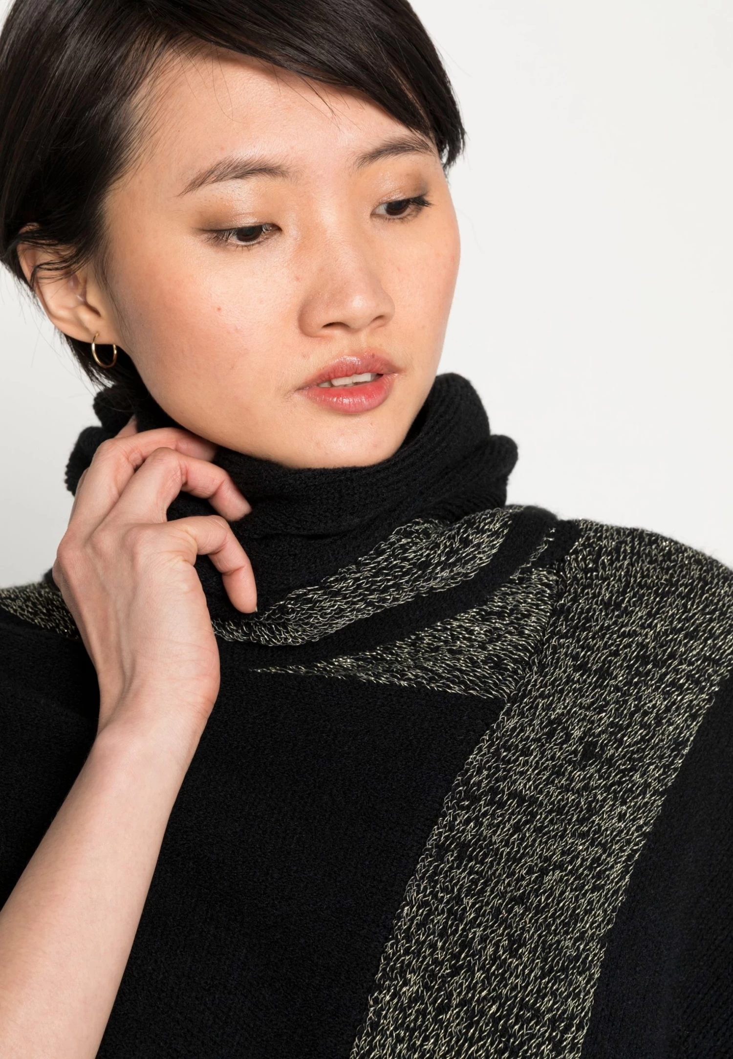 Anna Field Poncho - Black / Gold - Afbeelding 5