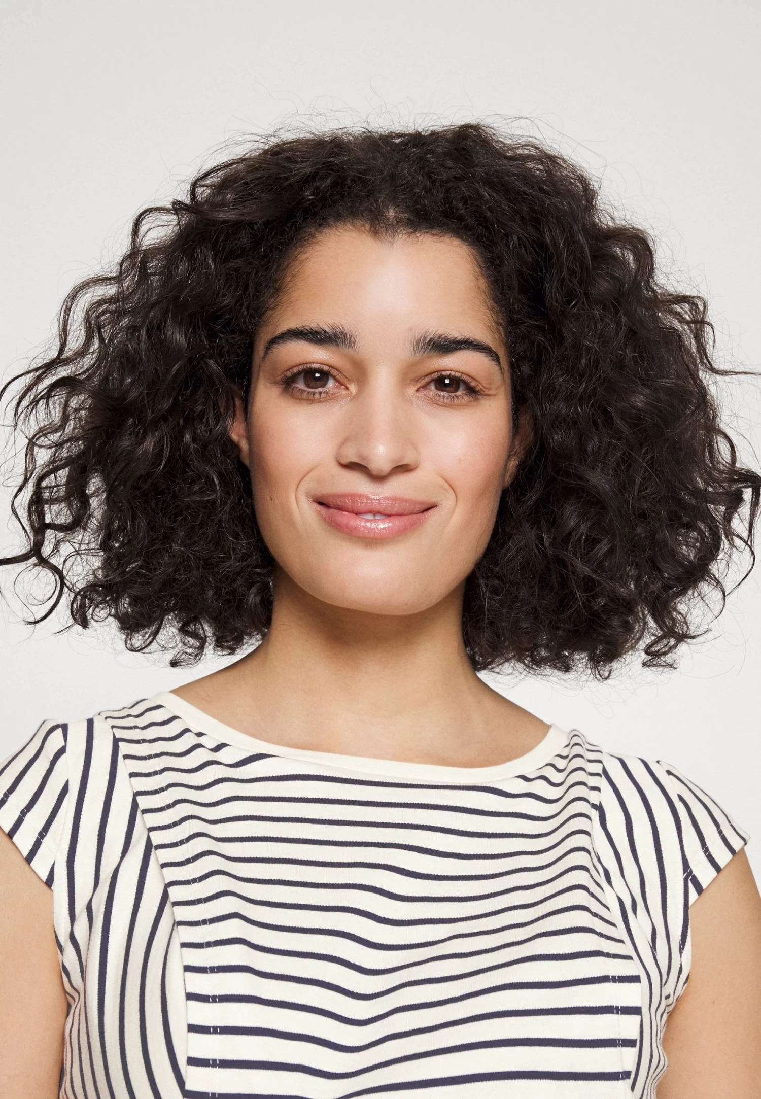 Maternity Baby Doll Nursing Tee- T-Shirt Print -Dark Blue/Off-White - Afbeelding 4