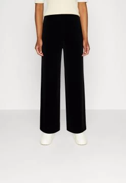 Anna Field VelvetWide Leg Trousers - Broek - Black