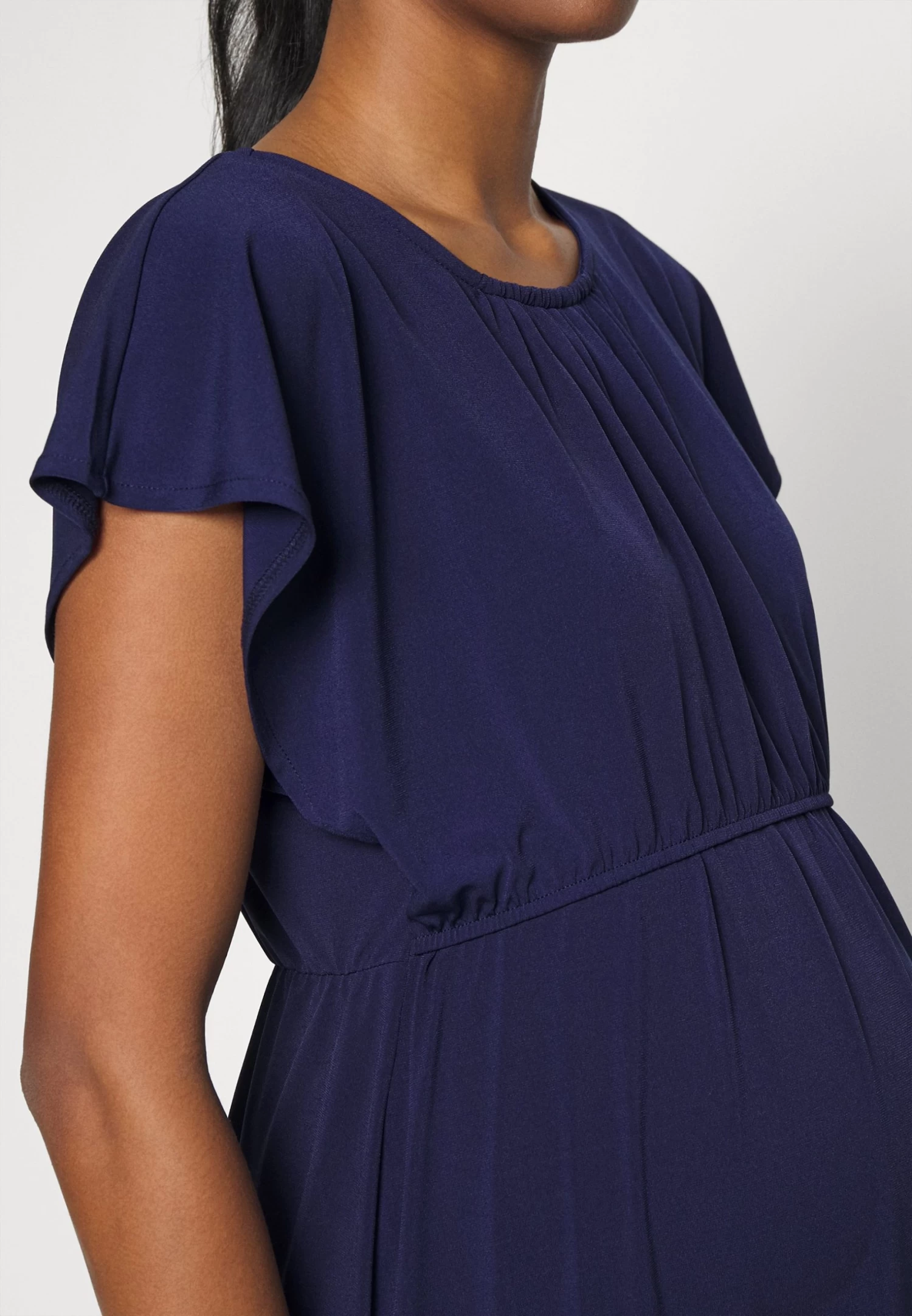 Fit And Flare Flowy Dropped Shoulder- Jerseyjurk - Dark Blue - Afbeelding 4