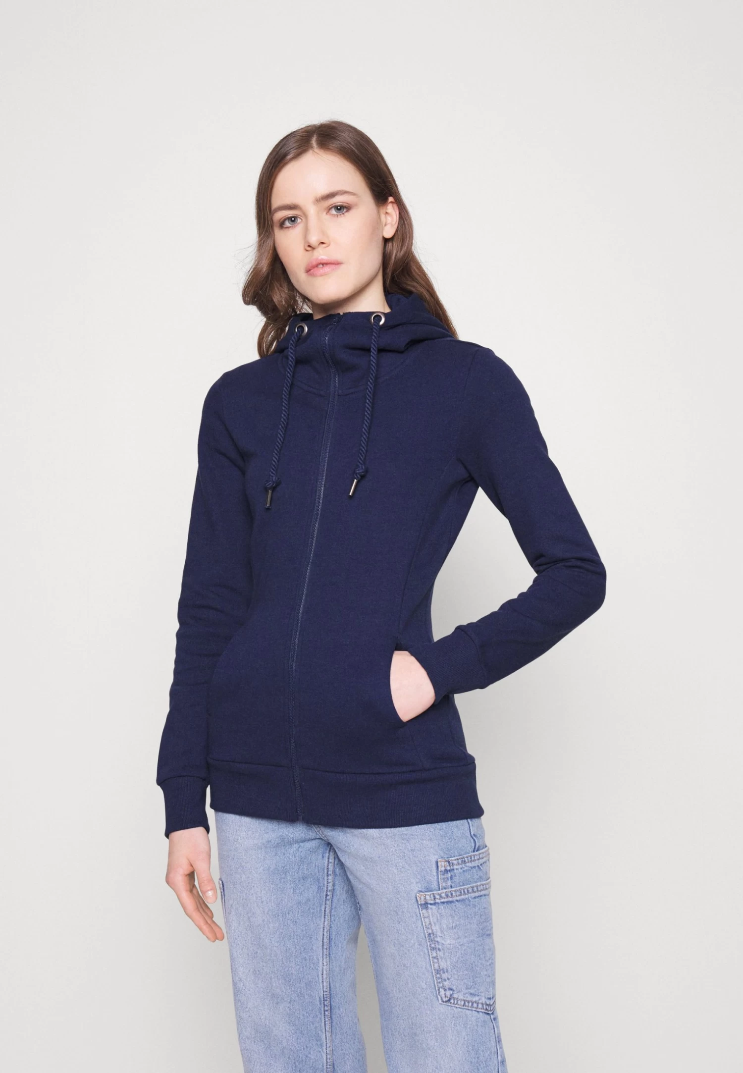 Sweater Met Rits -Dark Blue