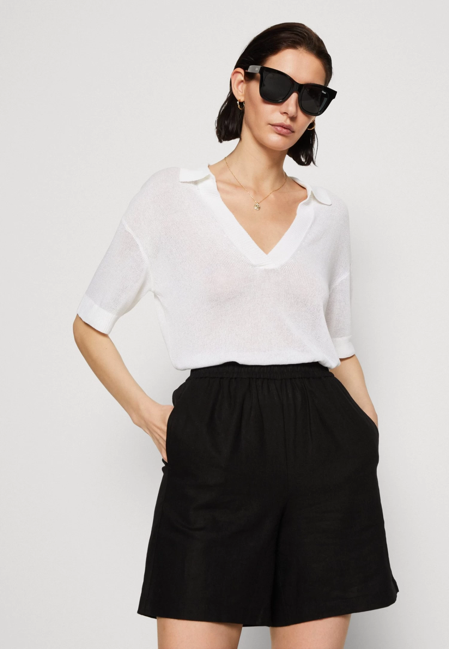 Anna Field Linen Mix - Shorts - Black - Afbeelding 4